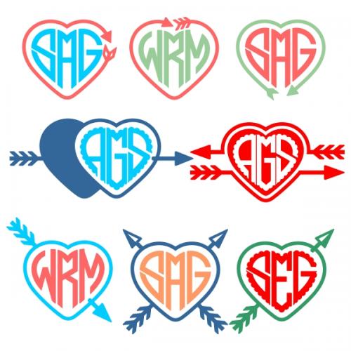 Arrow Hearts Svg Cuttable Designs