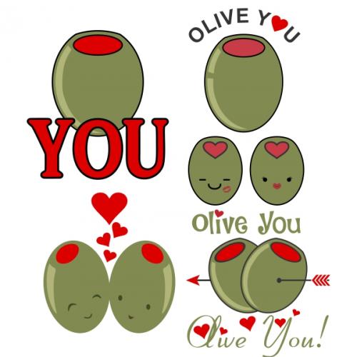 Olive You Love SVG Cuttable Designs