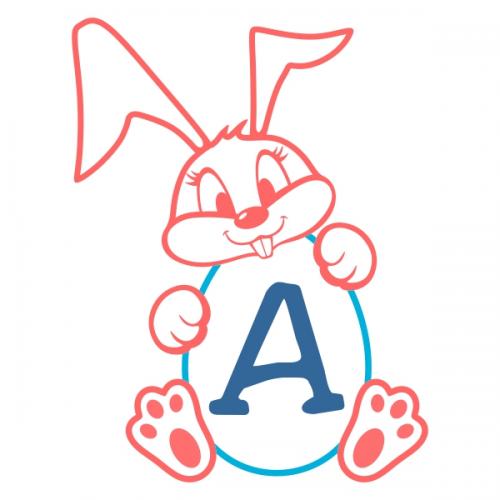 Bunny Easter Egg Svg Cuttable Font
