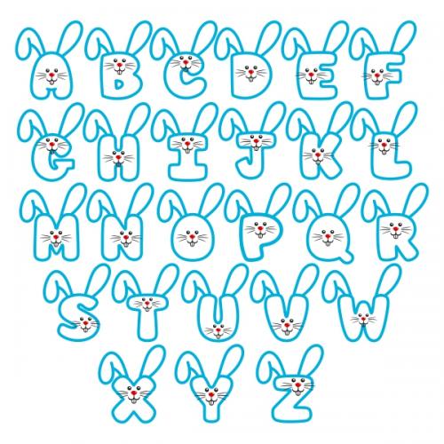 Easter Bunny Font Svg Cuttable Designs