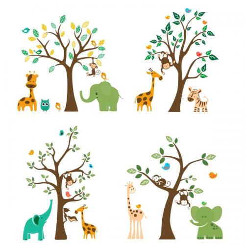 Tree Zoo Animals Cuttable Designs