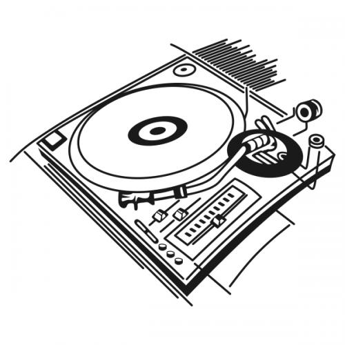 DJ Record Player Turntable Cuttable Designs