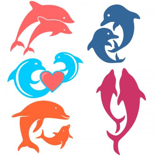 Dolphin Mother Cuttable Designs