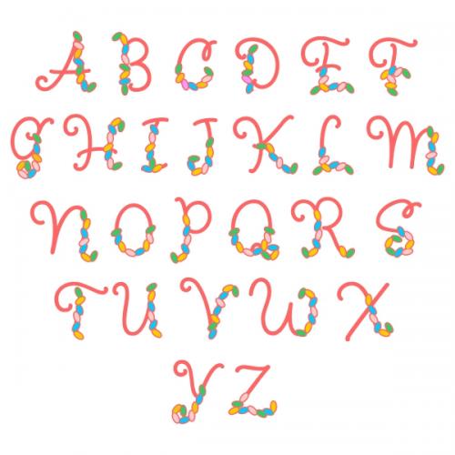 Jelly bean Easter Cuttable Font