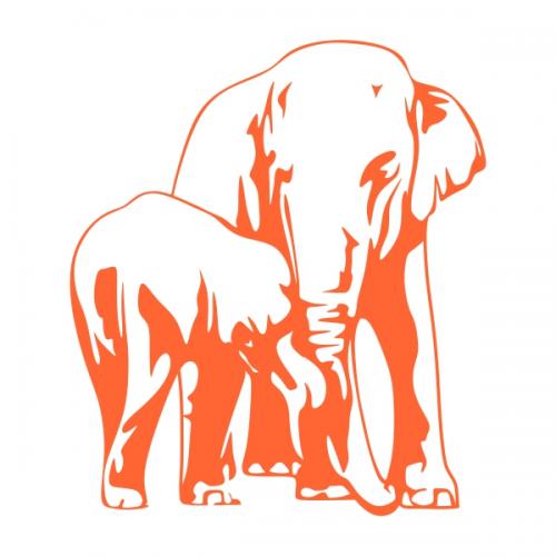 Elephant Mother Svg Cuttable Designs