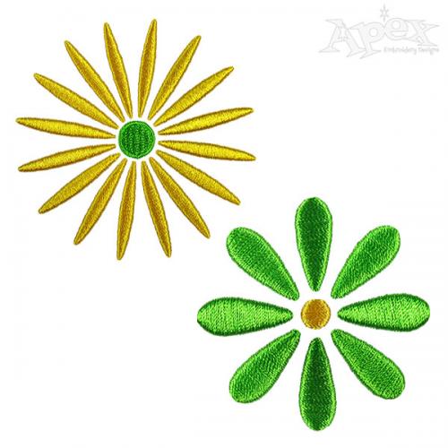 Daisy Flowers Embroidery Designs