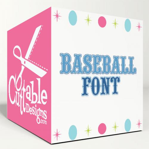 Baseball Style SVG Cuttable Fonts