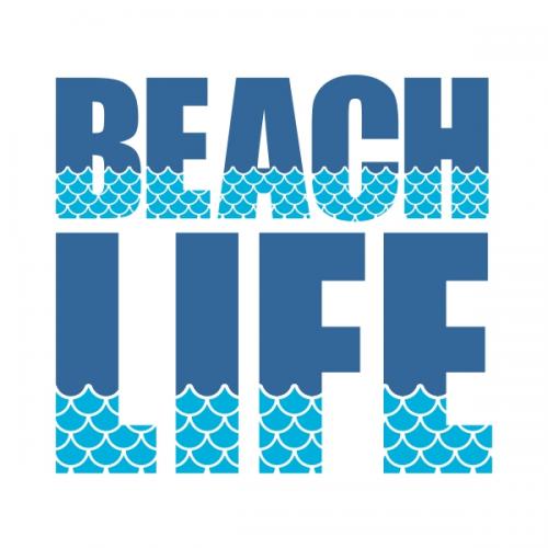 Beach Life SVG Cuttable Font