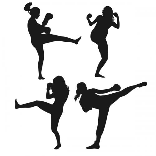 Boxing Women SVG Cuttable Designs