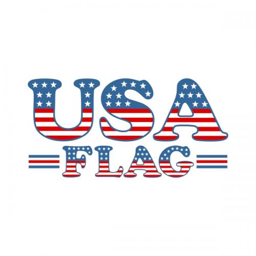 American Flag Cuttable Font