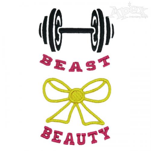 Beast and Beauty Embroidery Designs