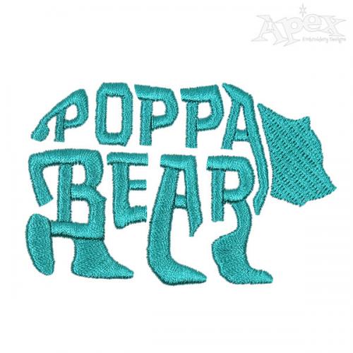 Poppa Bear Embroidery Designs