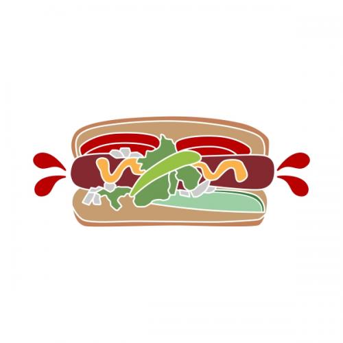 Chicago Hotdog SVG Cuttable Designs