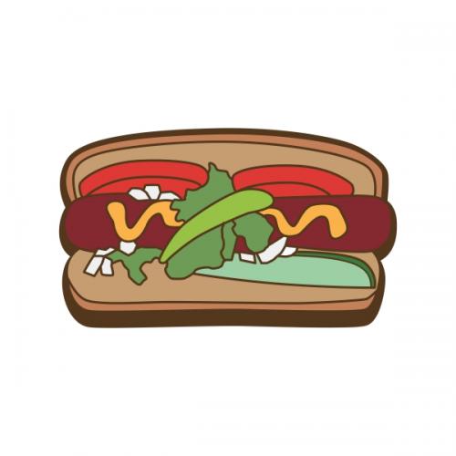 Chicago Hotdog SVG Cuttable Designs