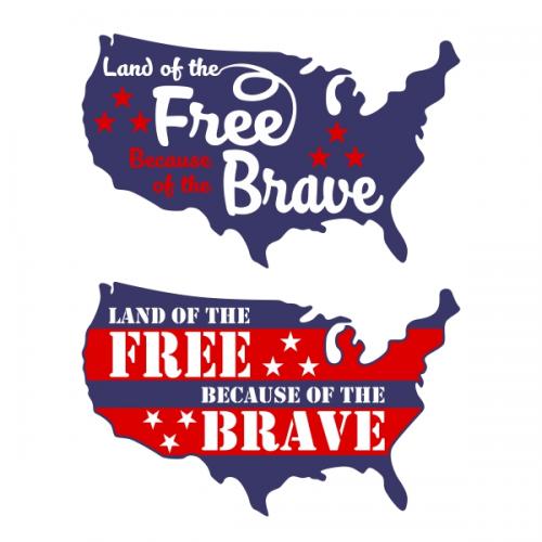 LAND of the FREE SVG Cuttable Designs