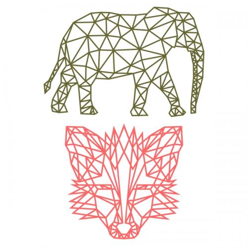 Geometric Animal SVG Cuttable Designs