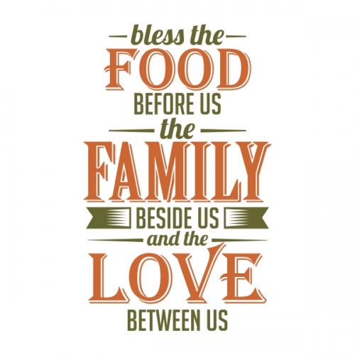 Food, Family and Love SVG Cuttable Designs