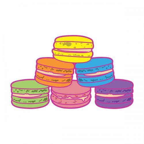 Macaron Cookie SVG Cuttable Designs
