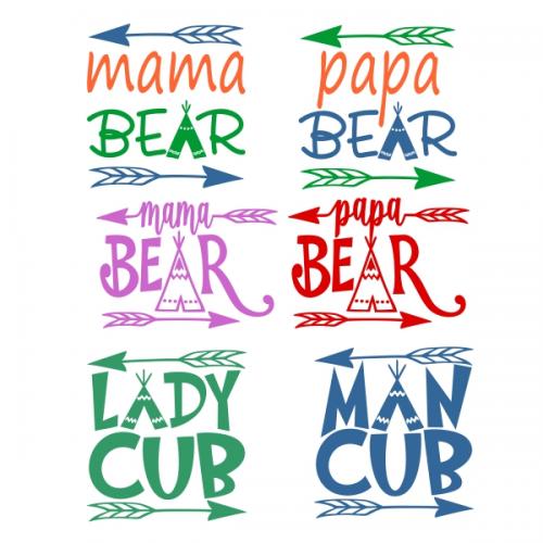 Family Bear SVG Cuttable Designs