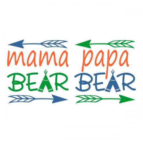 Family Bear SVG Cuttable Designs