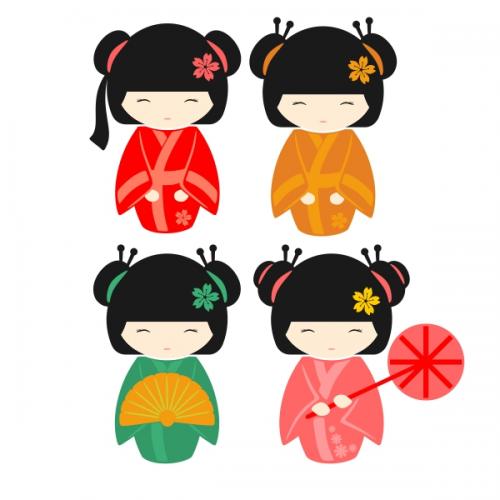 Geisha Pack SVG Cuttable Designs