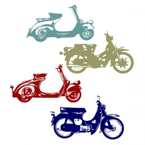 Retro Bikes SVG Cuttable Designs