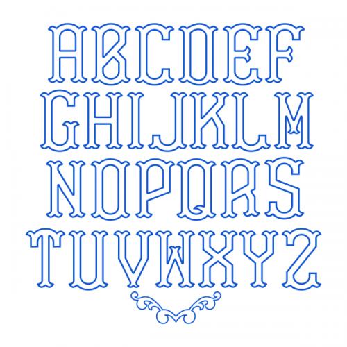 Dimples Monogram SVG Cuttable Fonts