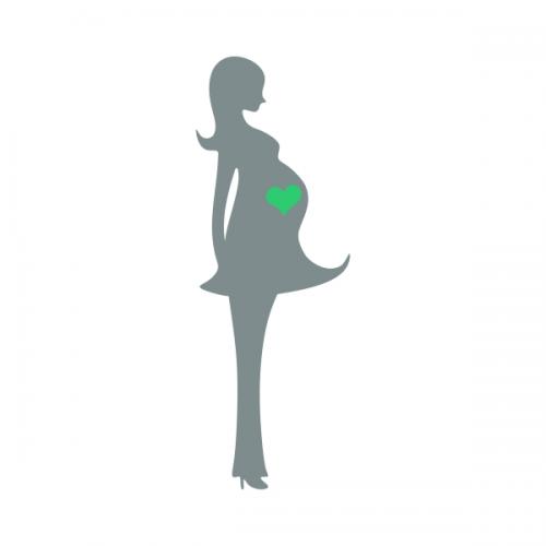 Pregnant Mommy Mom Expecting Baby SVG Cuttable Designs