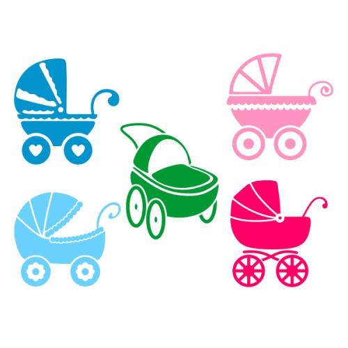 Baby Carriage SVG Cuttable Designs