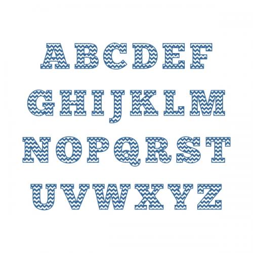 Chevron Letter SVG Cuttable Fonts