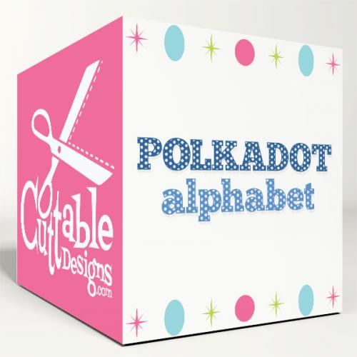 Polkadot Letters SVG Cuttable Fonts