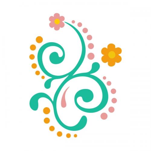 Flourish Flowers SVG Cuttable Designs