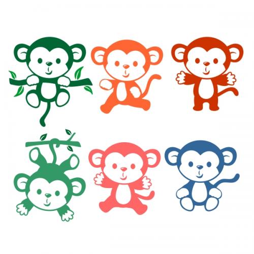 Little Monkey SVG Cuttable Designs