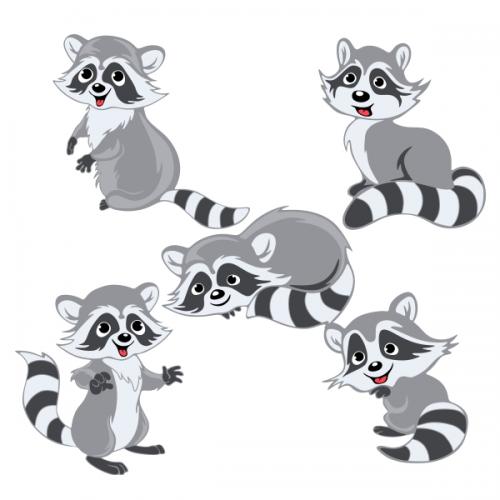 Raccoon Pack SVG Cuttable Designs