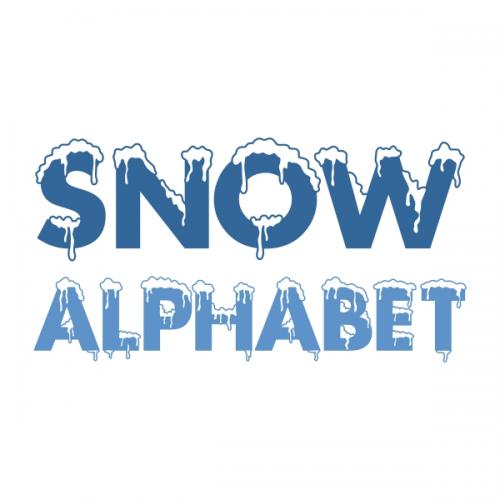 Snow Alphabet SVG Cuttable Fonts