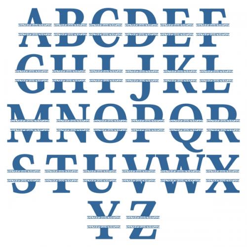Split Swirl SVG Cuttable Fonts