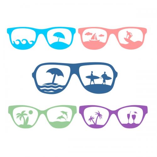 Beach Sunglasses SVG Cuttable Designs