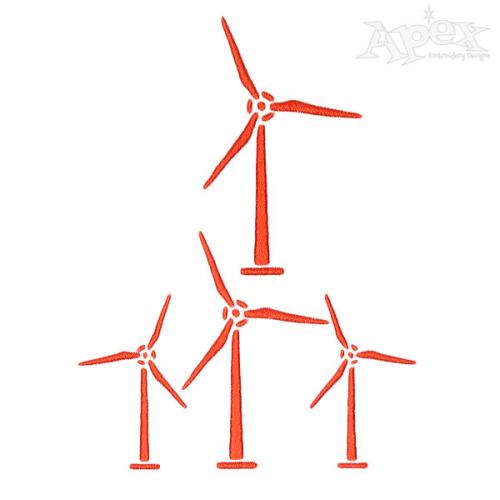 Wind Mill Embroidery Designs