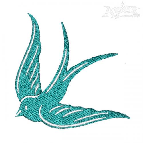 Blue Bird Embroidery Design | Apex Monogram Designs & Fonts