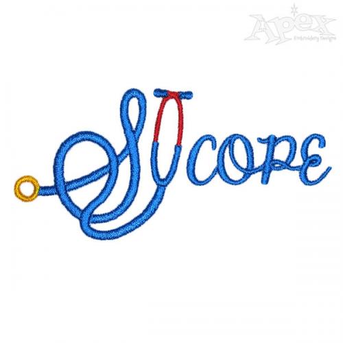 Stethoscope Doctor Embroidery Fonts