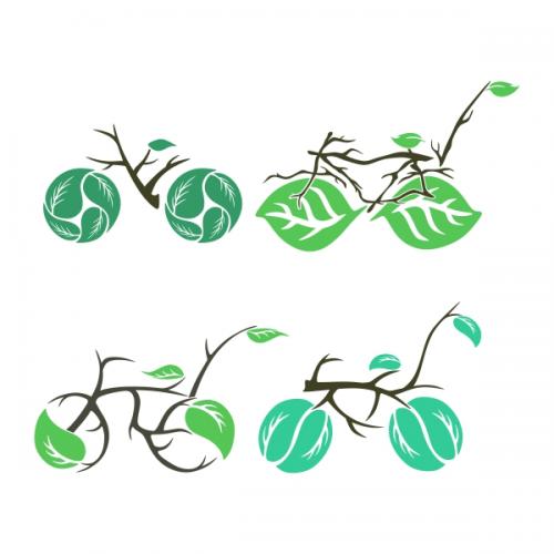 Green Bicycle SVG Cuttable Designs
