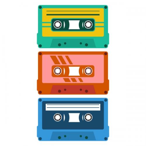 Cassette Tapes SVG Cuttable Designs