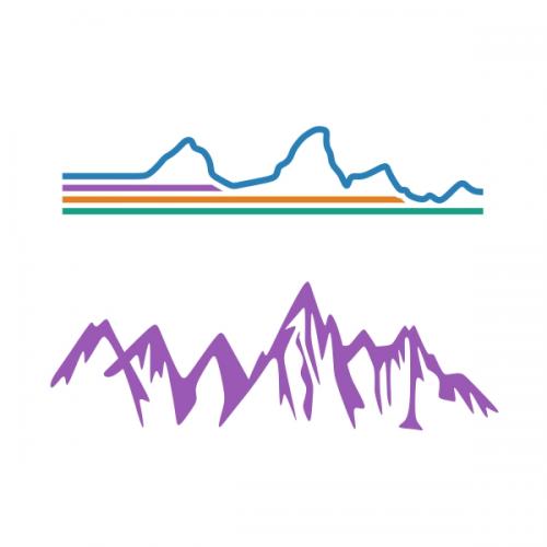 Mountain Pack SVG Cuttable Designs