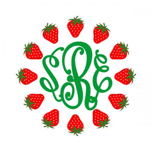 Strawberry SVG Cuttable Designs