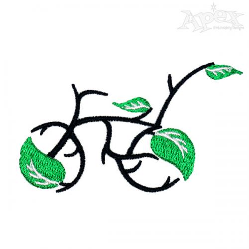 Green Bicycle Embroidery Designs