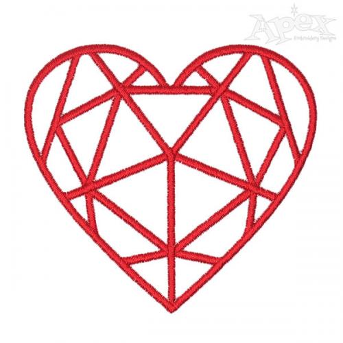 Diamond Heart Embroidery Designs 