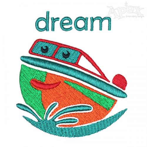 Dream Boat Embroidery Designs