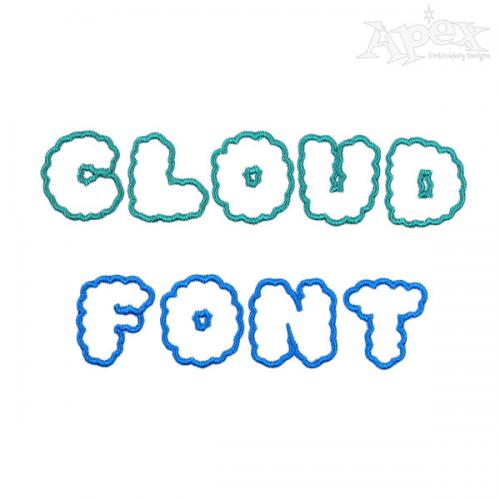 Cloud Embroidery Fonts