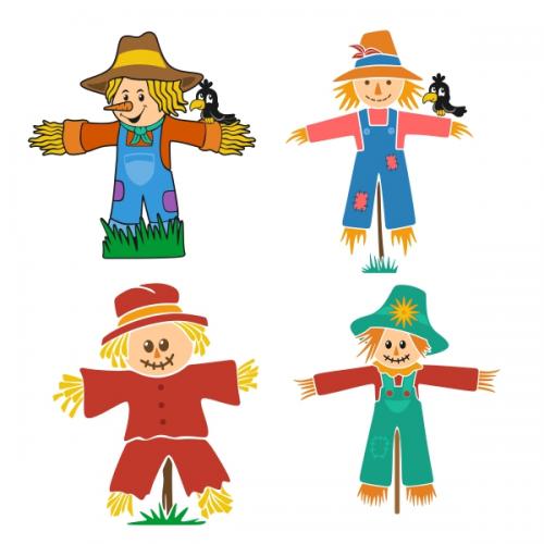 Scarecrow Kids SVG Cuttable Designs