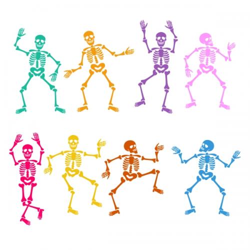 Skeletons Dancing SVG Cuttable Designs